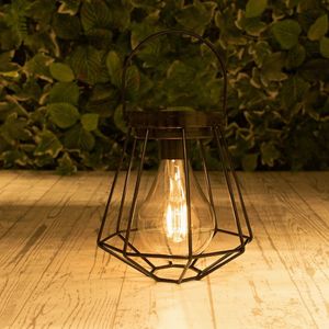 Solar led lamp vogue zwarte buitenlamp op zonne energie