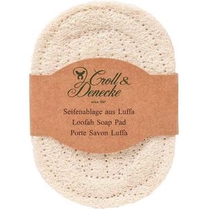 Croll & Denecke Zeephouder - Natuurlijk zeepkussentje - 100% Composteerbaar – Wasmachine veilig – 12 x 8 cm - Loofah