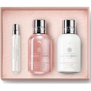 MOLTON BROWN Delicious Rhubarb & Rose Travel Gift Set