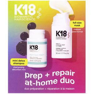 K18 Biomimetic Hairscience Prep + Repair at home Duo Kit