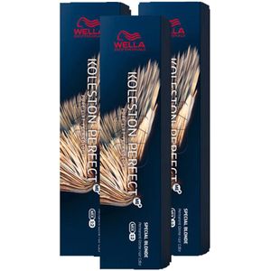 Wella Koleston Perfect ME+ Speciaal Blond Set van 3 12/0 Natuurlijk Blond 3 x 60 ml