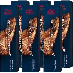 Wella Koleston Perfect ME+ Pure Naturals Set van 6 6/0 Donker Blond 6 x 60 ml