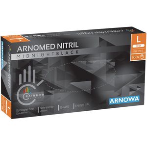 ARNOMED Nitril Black Premium Handschoenen - Zwart - Nitril - 100 Stuks