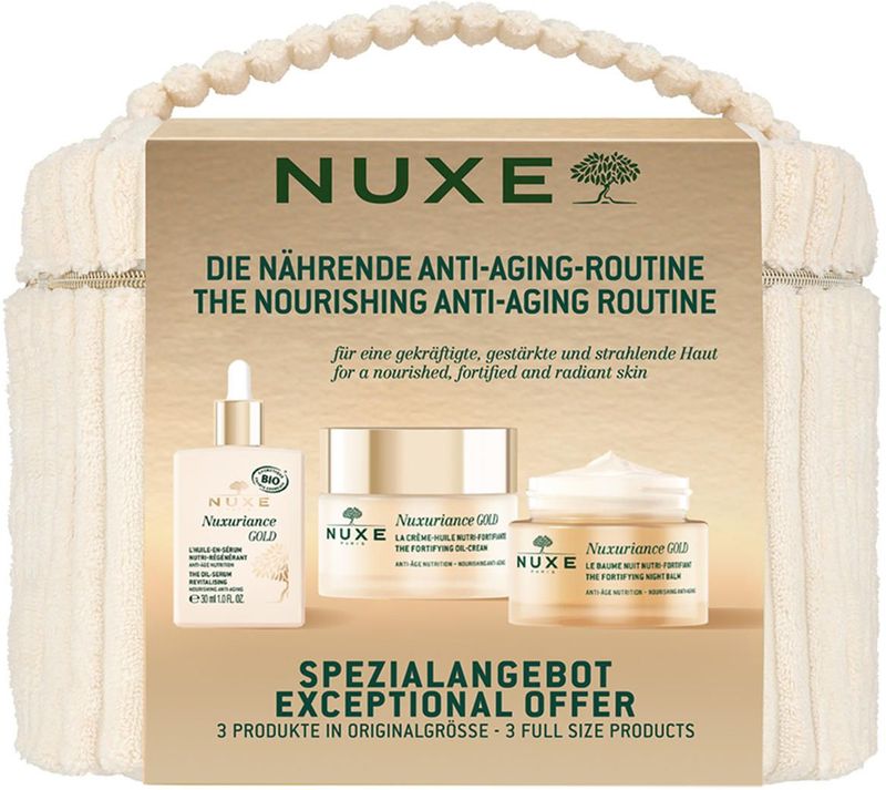 NUXE - Nuxuriance Gold Set - Anti-Aging Huidverzorging - 50 ml Dagcrème - 50 ml Nachtbalsem - 30 ml Olie Serum