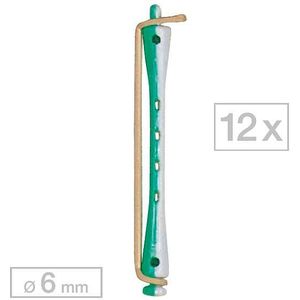 Efalock Permanente krultang lang Groen/Wit Ø 6 mm, Per verpakking 12 stuks