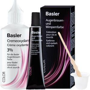 Basler Wenkbrauwen en wimpers verven set blauw-zwart