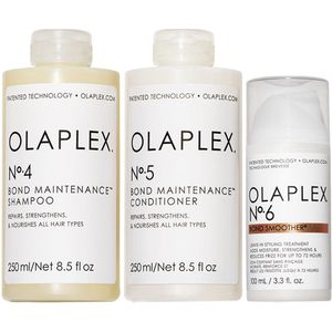 OLAPLEX - Profi-set nr. 4 + nr. 5 + nr. 6 - Shampoo - 250 ml + Conditioner - 250 ml + Leave-In Styling Cream - 100 ml