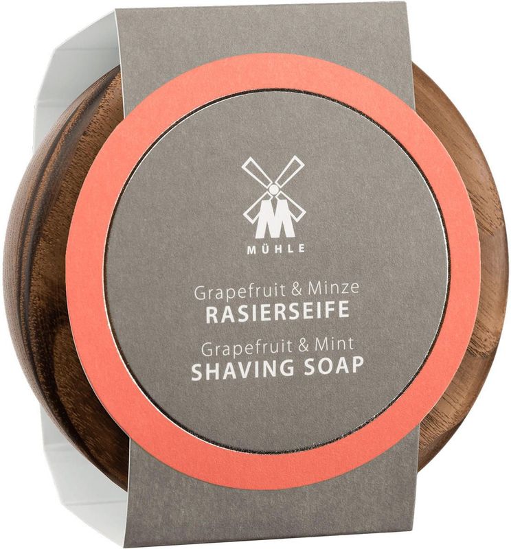 MÜHLE - Scheerzeep - Grapefruit & Mint - Houten Kom - Duurzaam