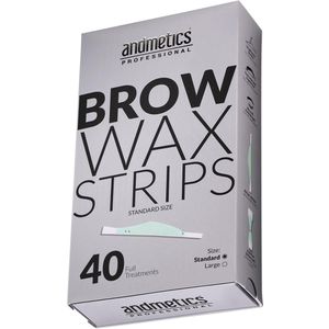 andmetics professional Brow Wax Strips Standard 40 Stück