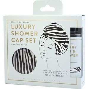 The Somerset Toiletry Co. Geschenkset met douchemuts Zebra