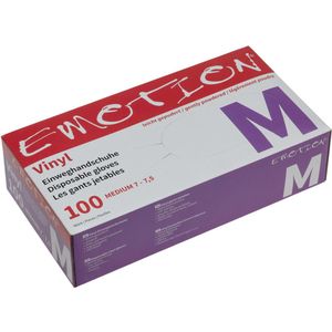 Efalock Emotion Wegwerp handschoenen van vinyl M 100 Stück