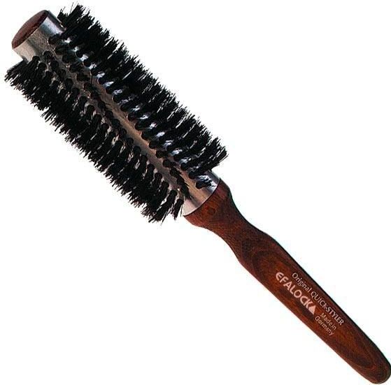 Efalock - Original Quickstyler - Haarborstel - Beukenhout - Gripzone Aluminium