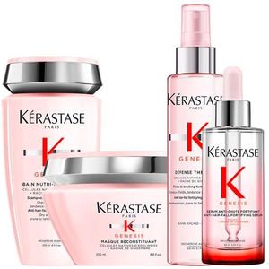 Kérastase Genesis BUNDEL DIK HAAR (Shampoo 250 ml + Haarmasker 200 ml + Leave-In 150 ml + Serum 90 ml)