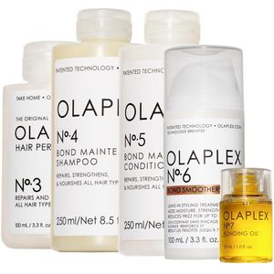 OLAPLEX Mega verzorgingsset Nr. 3 + Nr. 4 + Nr. 5 + Nr. 6 + Nr. 7