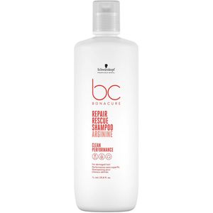 Schwarzkopf Bonacure Repair Rescue Shampoo 1000ml - Normale shampoo vrouwen - Voor Alle haartypes