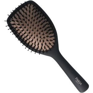 PARSA Beauty - Keratine en Biotine Verzorgingsborstel - Zwart - Natuurlijke Haren