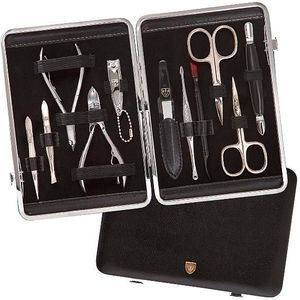 Drei Schwerter - Manicure Koffer - Zwart - 11-delig - Imitatieleer
