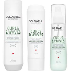 Goldwell - Dualsenses Curls & Waves Set - Shampoo - 250 ml - Conditioner - 200 ml - Serum Spray - 150 ml