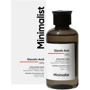 Minimalist - Glycolic Acid 08% Exfoliating Liquid - 150 ml - Gezichtscrub