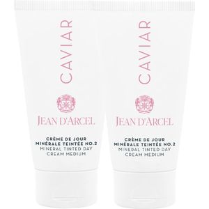 JEAN D´ARCEL caviar Set van 2 créme de jour minérale teintee No.2 Medium, 2 x 50 ml
