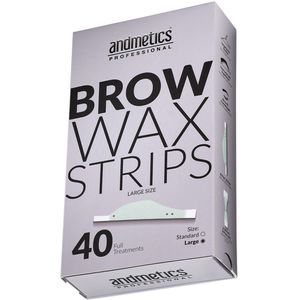 andmetics professional Brow Wax Strips Large 40 Stück