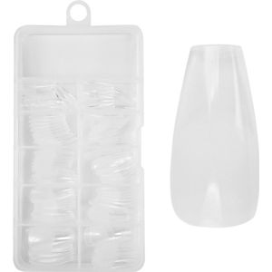 Juliana Nails No File - Druk-op Fullcover Tips duidelijk - Ballerina - medium 100 Stück