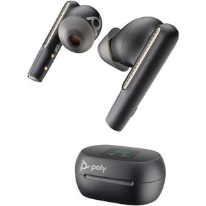 Poly Voyager Free 60+ UC Carbon Black Earbuds +BT700 USB-C Adapter +Touchscreen Charge Case Headset True Wireless Stereo (TWS) In-ear Kantoor/callcenter USB Type-C Bluetooth Zwart
