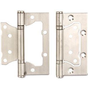 MASTERPROOF Nirosta-Scharniere, 100x75 mm, fluchtend, 2 Stück