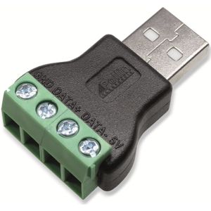 Steckverbinder, USB A, Schraubanschluss, Stecker
