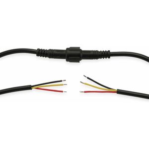 Wasserdichtes Steckverbindungsset, Stecker/Kupplung, 2 m, 3-polig