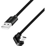 LOGILINK USB 2.0 Typ-C Kabel CU0192, USB-A, Alu, schwarz, 1 m