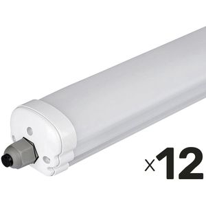 V-TAC LED-Feuchtraum-Wannenleuchte VT-1574-N, EEK: E, 48 W, 5760 lm, 6500 K, 1500 mm, 12 Stück