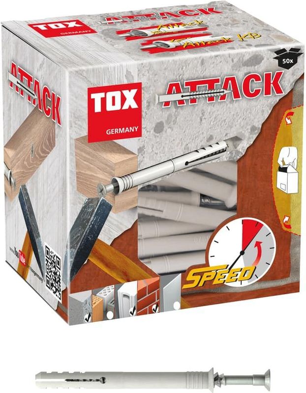 TOX Nageldübel Attack, 8x120 mm, 50 Stück