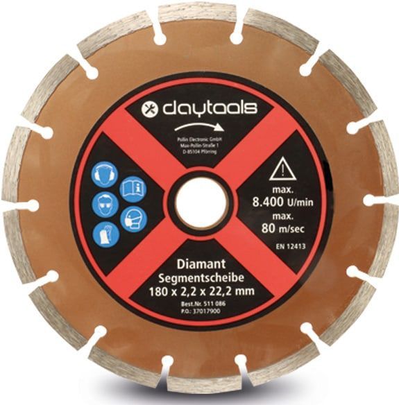 DAYTOOLS Diamant-Trennscheibe, 180 mm