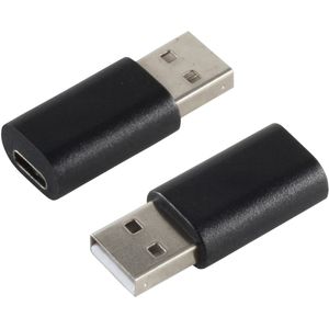 S-IMPULS USB-A Adapter USB-C Buchse 2.0 schwarz