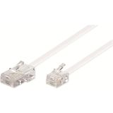 GOOBAY Telefon-Anschlusskabel, RJ11-RJ45, weiß, 3 m