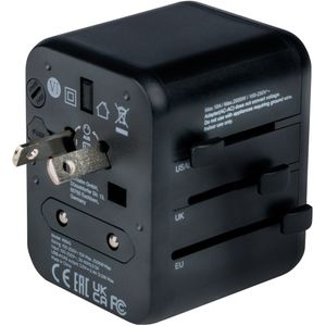 VERBATIM Universal-Reise-Adapter UTA-01, 1x Stromstecker, 2x USB-A