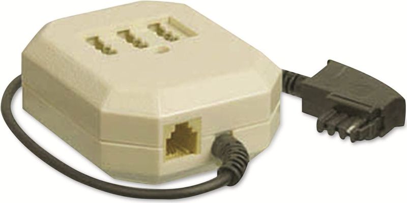 GOOBAY Telefon-Tischsteckdose, TAE/F, 0020NFF, 0,2 m