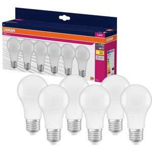 OSRAM LED-Lampe A60 matt, 6 Stück, E27, 8 W, 806 lm, 2700 K