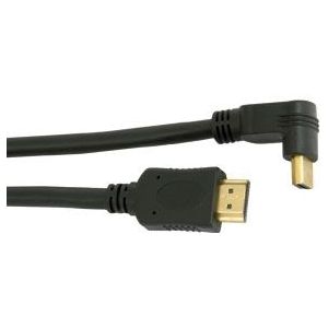 S-IMPULS HDMI-Kabel, HIGH SPEED with ETHERNET, 1x 90°, 1 m, schwarz