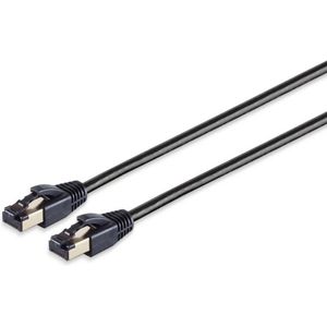 S-IMPULS Patchkabel CAT 8.1, F/FTP, LSZH, schwarz, 7,5 m