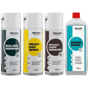 TESLANOL Druckerpflege-Spray-Set, 4-teilig