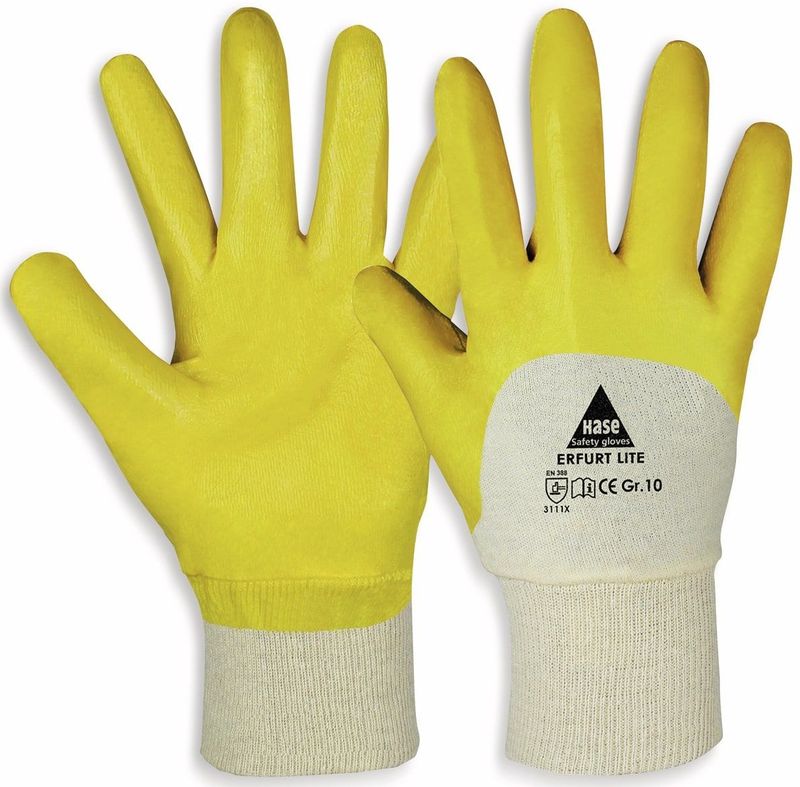 HASE SAFETY GLOVES Arbeitshandschuhe, Nitril, ERFURT LITE, EN388/EN420, Größe 11