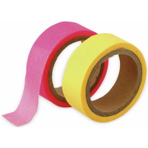 Papierklebeband, Neon, 2 Stück, verschiedene Farben