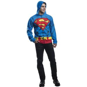 Carnaval Superman Hoodie - Blauw - Maat XS/S - Carnaval