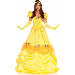 Carnaval Deluxe Belle Of The Ball Kostuum - Geel - Maat S - Carnaval