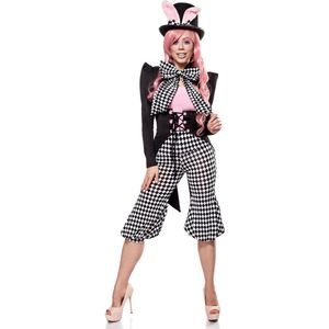 Carnaval Honey Bunny Kostuum - Zwart / Licht Roze - Maat XL