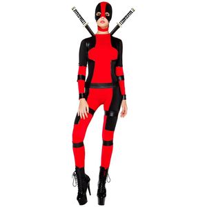 Carnaval Deadpool Kostuum - Rood - Maat L/XL - Carnaval