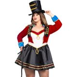 Carnaval Classic Ringmaster Dress Kostuum - Zwart / Rood - Maat 3XL/4XL