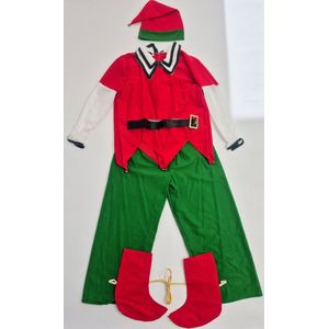 Kerst kleding Kerstelf Kostuum Mt 140 - Maat 134/140